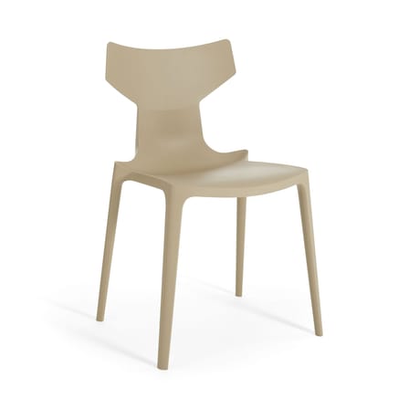 Stapelbarer Stuhl Re-Chair plastikmaterial beige / Recyceltes Material - Kartell