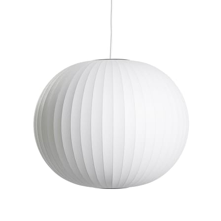 Suspension Bubble Ball tissu blanc / Medium- Motifs verticaux / George Nelson, 1947 - Hay