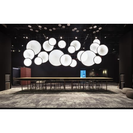 Suspension Discovery Vertical LED plastique transparent / Ø 100 cm - Bluetooth - Artemide