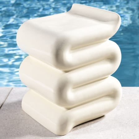 Table d'appoint Whip blanc / 34 x 34 x H 46 cm - & klevering