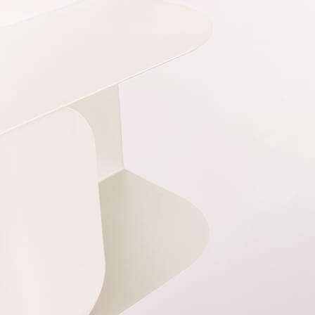 Table de chevet murale Steel métal beige / L 40 cm - NOBODINOZ
