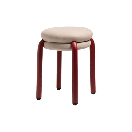 Tabouret rembourré Macaron tissu beige - & klevering