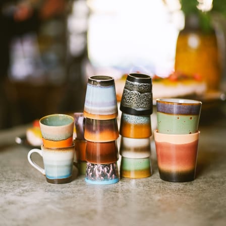 Set de 6 tasses à café 70s ceramics / 23 cl - HK LIVING