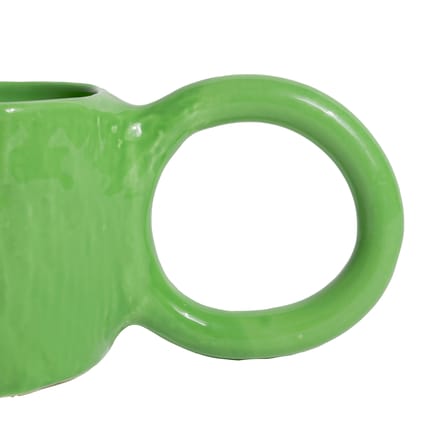 Tasse à café Donut Medium céramique vert / Ø 8 x H 9 cm - Petite Friture