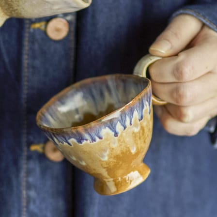 Tasse Imogen céramique bleu / Ø 8,5 x H 7 cm - 175 ml - Bloomingville