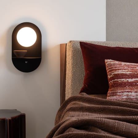 Tokyo Wall light with plug metal black / Integrated USB Port - It's about Romi