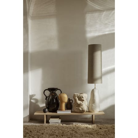 Abat-jour Eclipse Long tissu gris beige / Ø 30 x H 80 cm / Seconde vie - Ferm Living