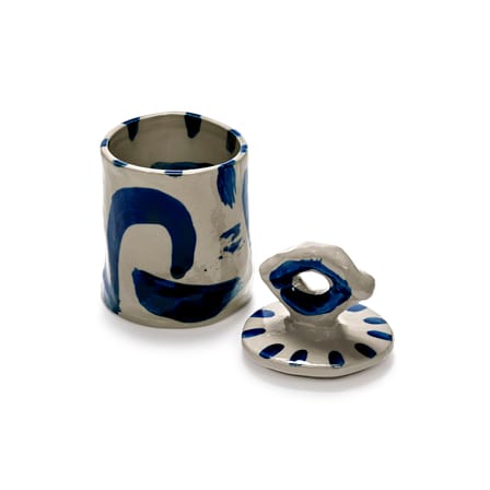 Boîte Sophia 03 céramique bleu / Ø 8 x H 16 cm - Serax