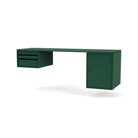 Bureau mural Workshop bois vert / L 140,7 x Prof. 46 cm - MONTANA