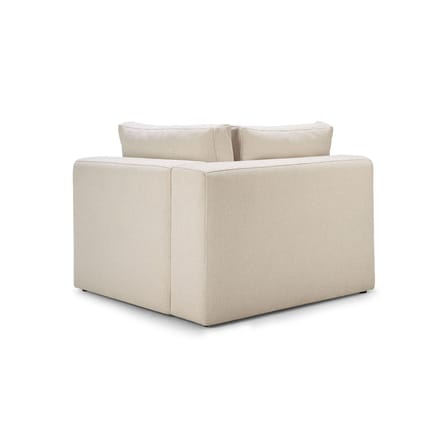Canapé modulable Mellow tissu blanc / Module angle - Ethnicraft