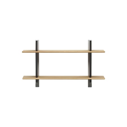 Étagère Rayonnage Mural métal bois noir / Jean prouvé, 1936 - L 118 x H 70 cm - Vitra