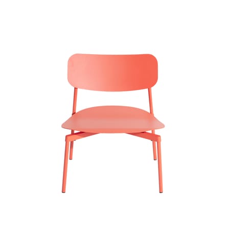 Fauteuil bas empilable Fromme métal rose orange / Aluminium - Petite Friture
