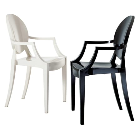 Fauteuil empilable Louis Ghost plastique blanc / Polycarbonate 2.0 - Kartell