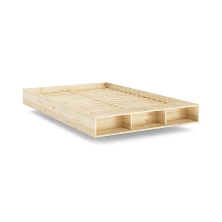 Lit double Merge / Pour matelas 140 x 200 cm - Banc / rangement intégré - KARUP DESIGN