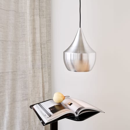 Unbeaten Fat LED Pendant metal silver / Ø 24 cm x H 30 cm - Tom Dixon