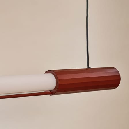 Pendelleuchte In Fine LED glas rot / L 105 cm - DCW éditions