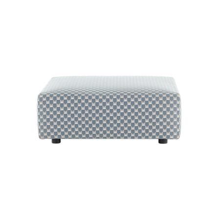 Pouf d'extérieur Plastics OUTDOOR x Liberty tissu bleu / 88 x 88 x H 30 cm - Kartell