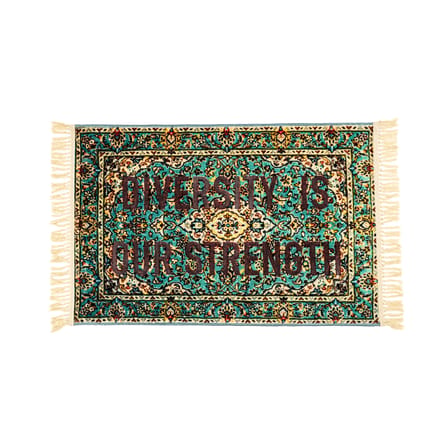 Burnt - Diversity Rug textile multicoloured / 80 x 120 cm - Inscription produced by combustion - Seletti