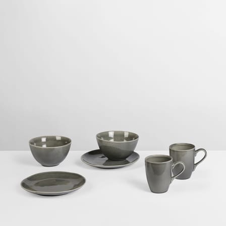 Set vaisselle Nordic Rain / Service petit-déjeuner pour 2 personnes - 6 pièces - BROSTE COPENHAGEN