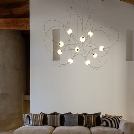 Suspension Munari 10 / LED - 120 x 90 x H 83 cm / Version pré-assemblée - DCW éditions
