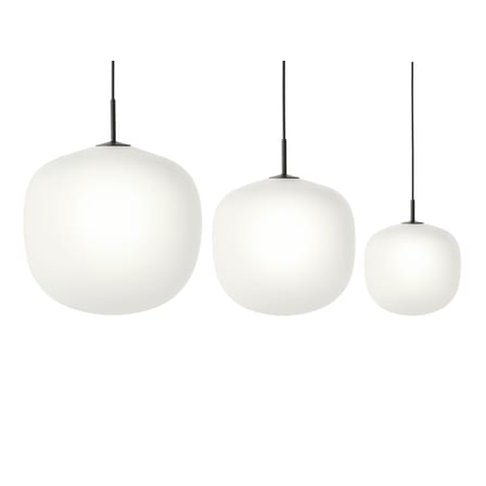 Suspension Rime verre blanc / Ø 37  - soufflé bouche - Muuto