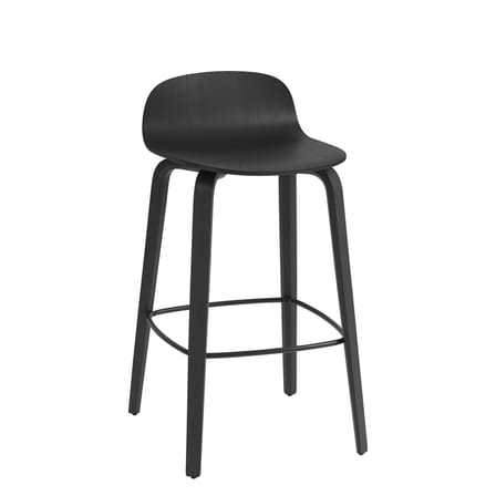 Tabouret de bar Visu bois noir / H 65 cm - Muuto