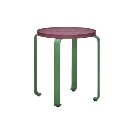 Lot de 2 tabourets empilables Smile bois violet - HÜBSCH