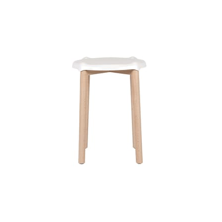 Tabouret Poêle Collection métal blanc / By Philippe Starck - H 47 cm - Alessi