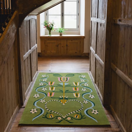 Tappeto Wild at Heart tessuto verde / 180 x 120 cm - Edizione limitata di Blumenhaus - COLORTHERAPIS