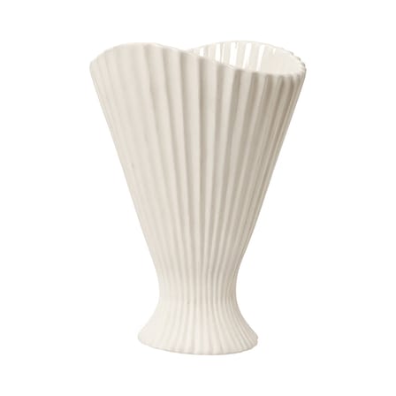 Vase Fountain Large céramique blanc / L 23 x H 30,5 cm - Ferm Living