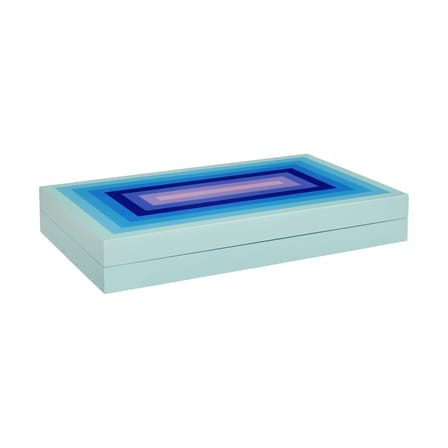 Set de Backgammon Scala bois bleu violet / Coffret laqué / Seconde vie - Jonathan Adler