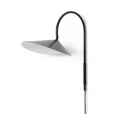 Applique avec prise Arum Swivel métal noir / H 47 cm - Orientable - Ferm Living