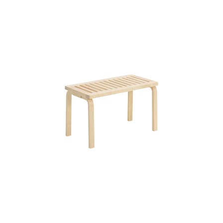 Banc 153B bois naturel / L 72,5 cm - Alvar Aalto, 1945 / Assise à lattes - ARTEK