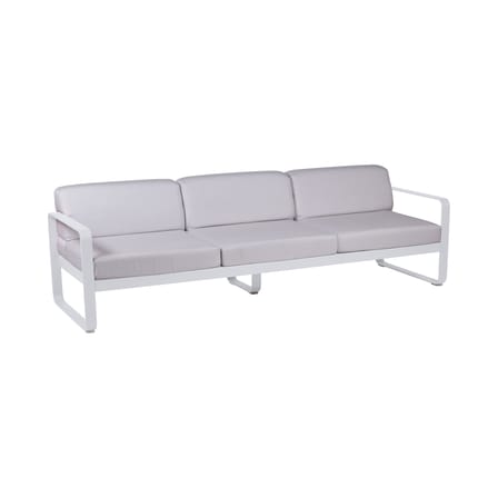 Canapé de jardin 3 places Bellevie   / L 235 cm - Tissu blanc grisé - Fermob