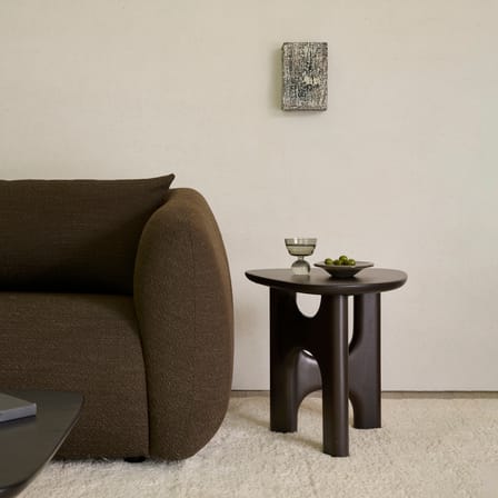 Canapé droit Figur tissu marron / 3 places - L 244 cm - Ethnicraft