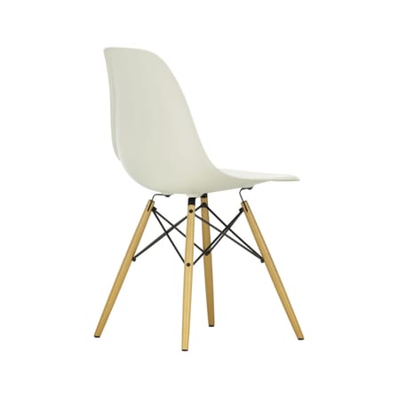 Chaise RE DSW - Eames Plastic Side Chair plastique gris / (1950) - Pieds bois clair / Recyclé - Vitra