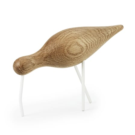 Décoration Oiseau Shorebird L chêne naturel  & blanc / L 22 x H 14 cm - Normann Copenhagen