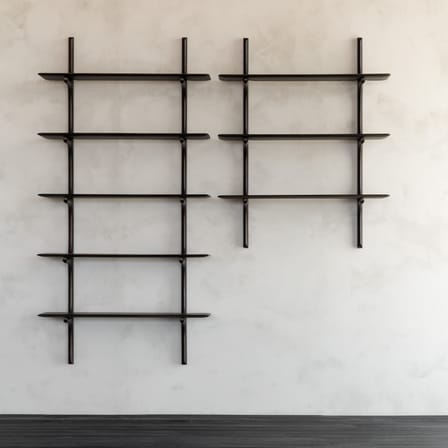 Étagère PI bois marron / 5 étagères - Acajou massif / L 100 x H 196 cm - Ethnicraft