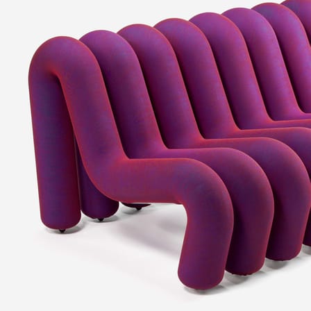 Sofa Extra Bold Sofa textil violett / 2-Sitzer - L 148 cm (8 Röhren) - Moustache