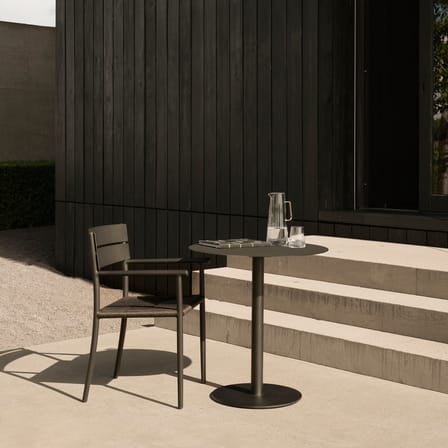 Fauteuil de repas Elin métal marron / Assise corde - Ethnicraft