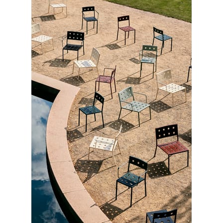 Fauteuil empilable Balcony métal noir / Bouroullec, 2022 - Hay