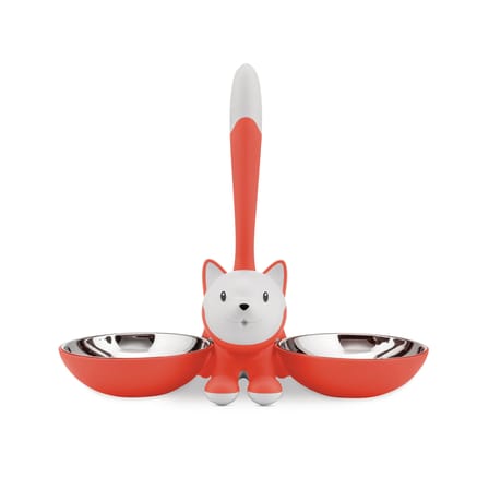 Gamelle Tigrito métal plastique orange / pour chat - Alessi