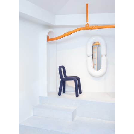 Miroir mural Zodiac Bumper Large céramique blanc /  L 55 x H 110 cm - Jean-Baptiste Fastrez, 2020 - Moustache
