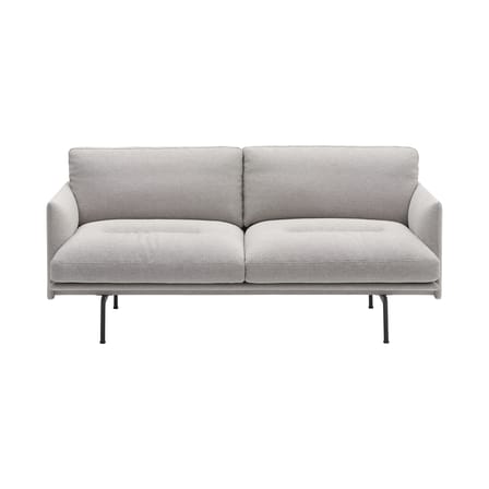 Canapé 2 places Outline Soft tissu gris / L 170 cm - Muuto