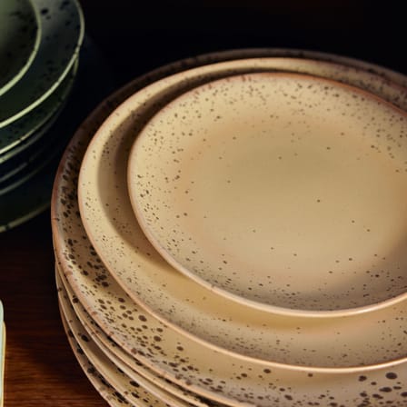 Piatto da dessert 70s ceramics ceramica beige / Set di 2 - Ø 17,5 cm - HK LIVING