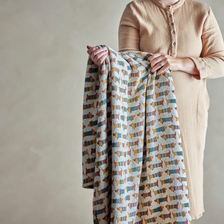 Plaid enfant Charlie tissu beige / 160 x 130 cm - Bloomingville