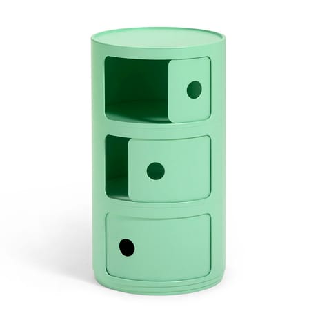 Rangement Componibili Bio plastique vert (1968) / 3 tiroirs - Matériau naturel & biodégradable - Kartell