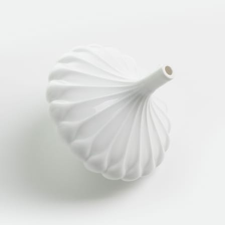 Soliflore Piao céramique blanc / Ø 14 x H 12 cm - Moustache