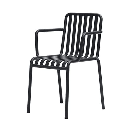 Stapelbarer Sessel Palissade metall grau schwarz / R & E Bouroullec - Hay