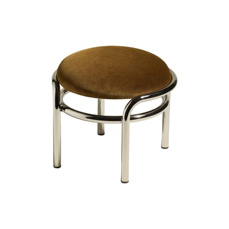 Moon Stool textile beige / H 30 cm - Velvet - Maison Sarah Lavoine